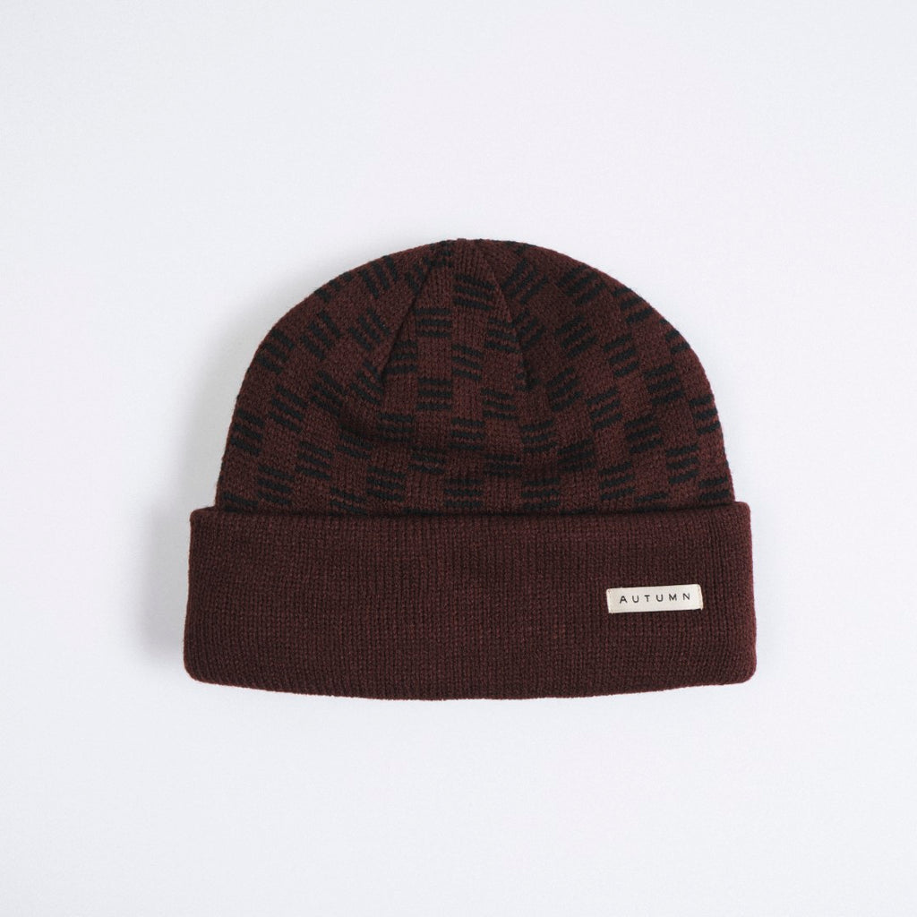Squared Fleece Lined Beanie